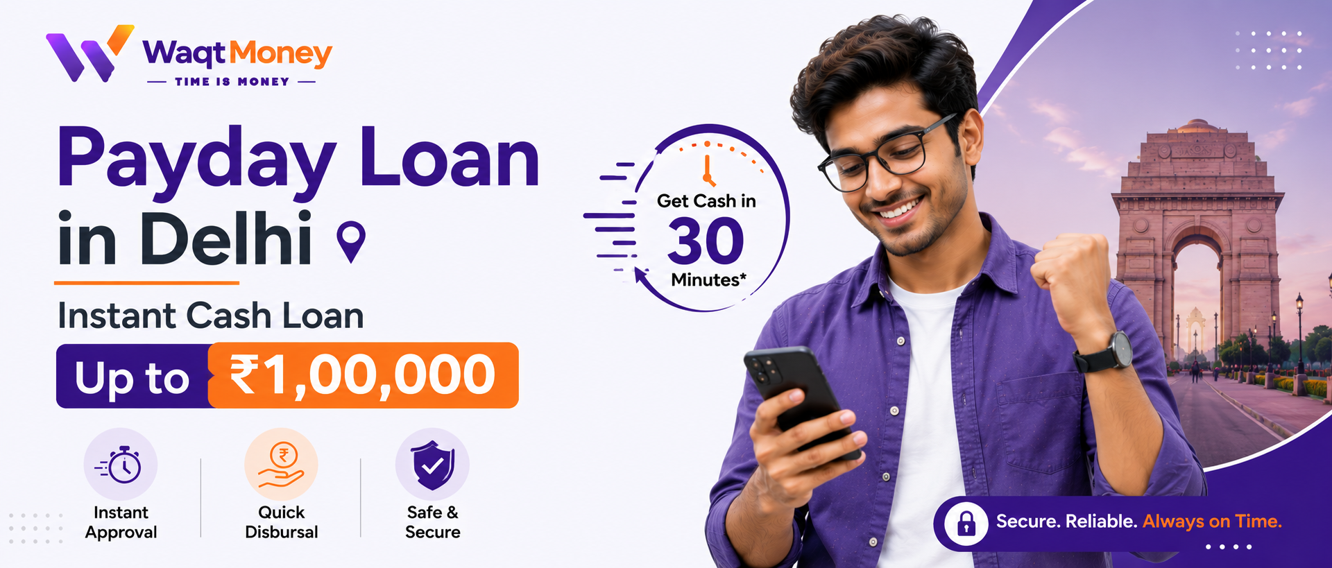 Payday Loan in Delhi: Instant Cash Loan Up to ₹1,00,000